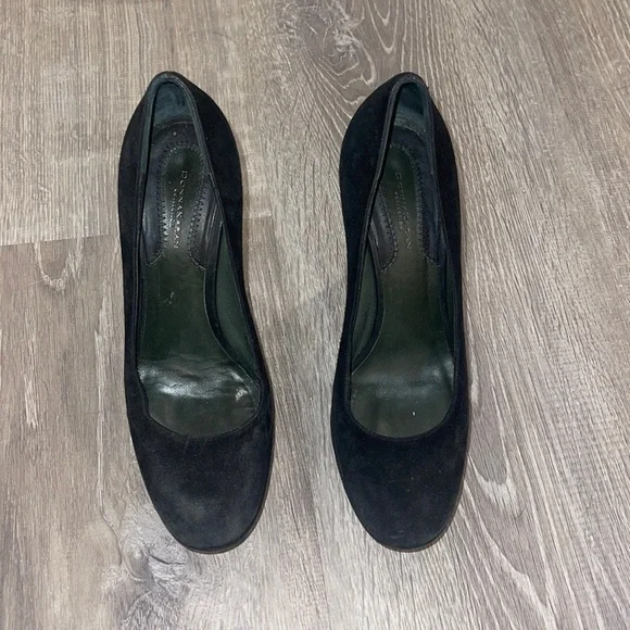 Donna Karan Collection Black Suede Platforms - Picture 2 of 8